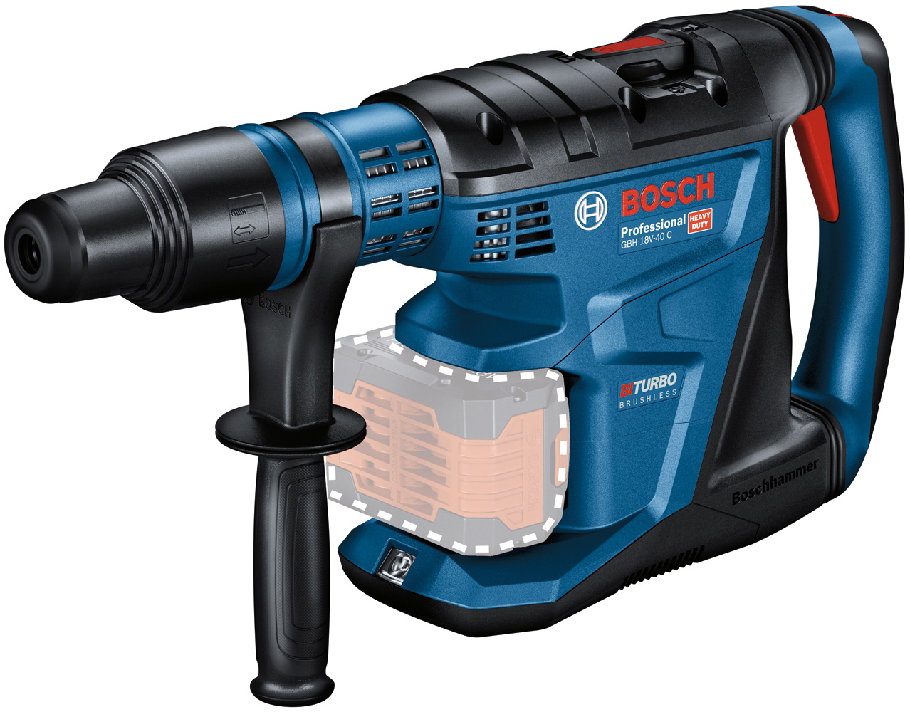 Перфоратор акумуляторний BOSCH Biturbo GBH 18V-40 C соло (0611917120)